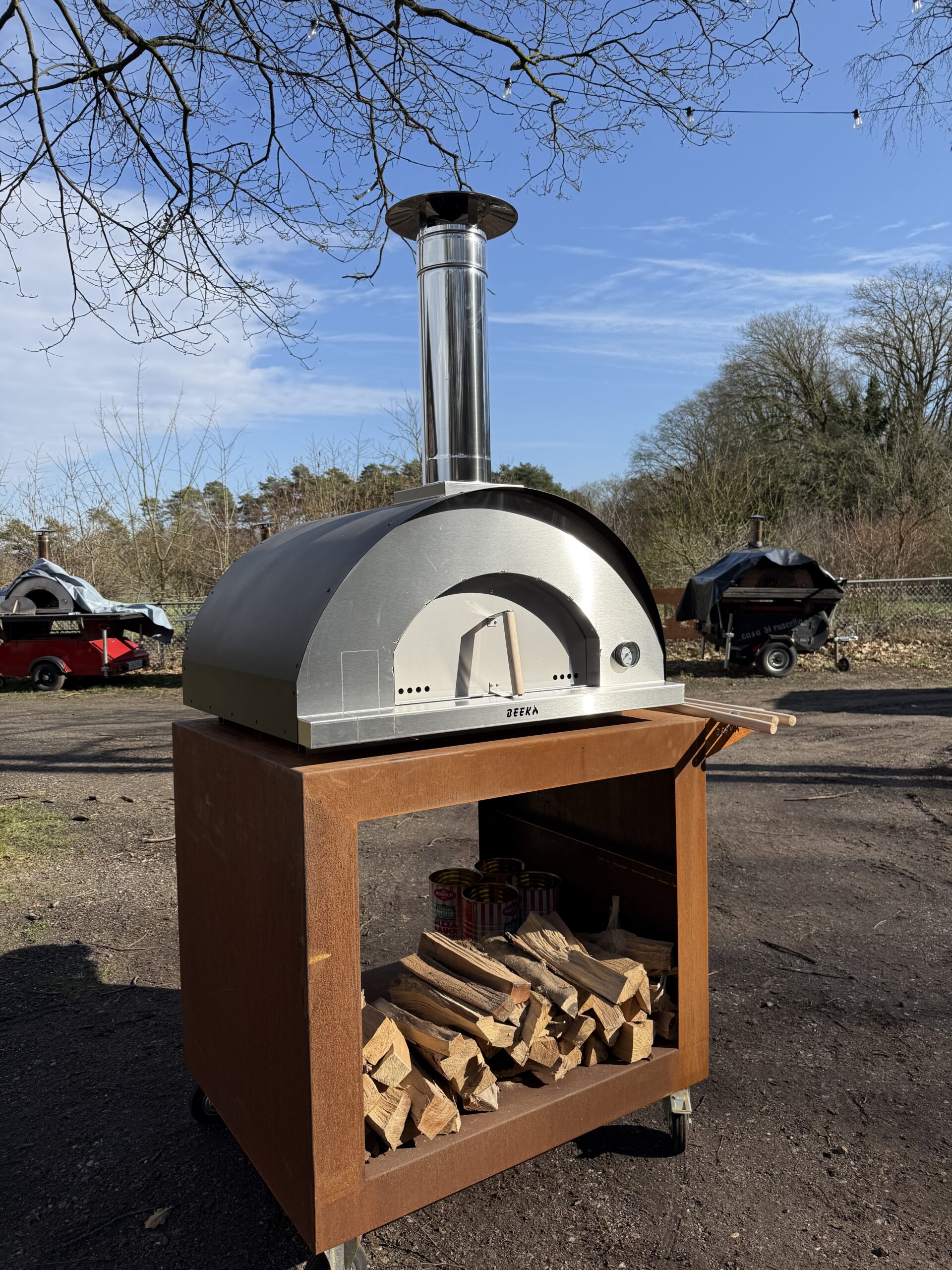 ACTIVA Pizzaoven Pellet Pizza Oven Pelletoven Grill Grilloven voor het bakken van pizza, houtskool pizzagrill